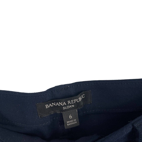 Banana Republic Sloan 5 Pocket Navy Blue Dress Pants Mid Rise Career Womens 6 - Picture 3 of 8